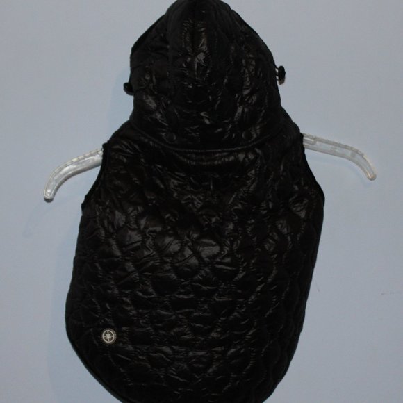 EUC Good2Go Medium Black Dog Stylin' Puffer Jacket with Removable Hood